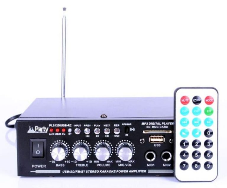 Ideálny malý stereofónny párty zosilňovač PLS1250USB-RC