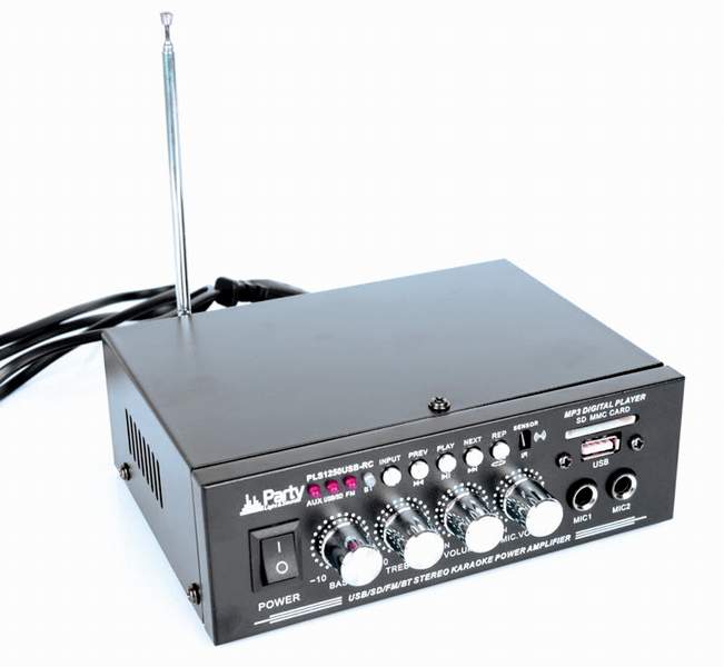 Ideálny malý stereofónny párty zosilňovač PLS1250USB-RC - obr. 2